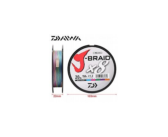 DAIWA J-BRAID X8 150m צבעוני