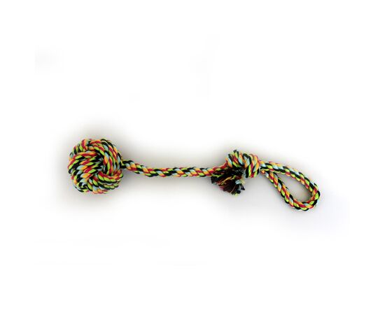 חבל דנטלי קטן קלוע עם כדור קלוע                                            32 ס"מ Small dental rope braided with a ball