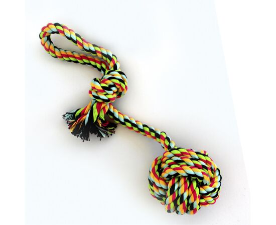 חבל דנטלי גדול קלוע עם כדור קלוע                                            40 ס"מ Large dental rope braided with a ball