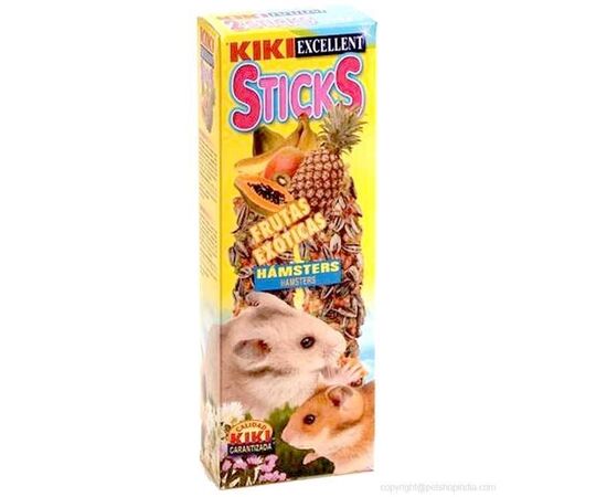 קיקי מקלות דבש פירות אקזוטיים לאוגר                                            112 גרם Kiki Sticks Exotic Fruits For Hamsters
