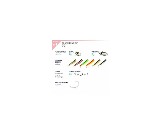 COMBO BLACK MINNOW  FIIISH   מס 1, 3 image