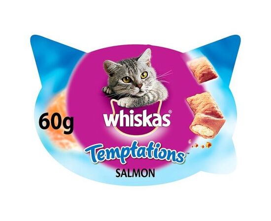 חטיף לחתול טמפטיישן בטעם סלמון 60 גרם ויסקס / WHISKAS