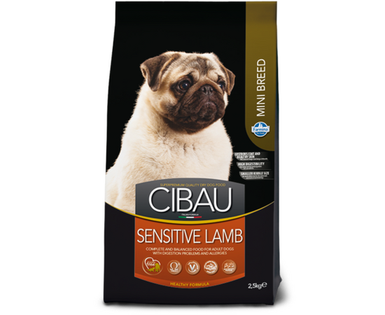 מזון יבש בוגרים גזע קטן כבש 2.5 ק"ג לכלבים - סיבאו / CIBAU