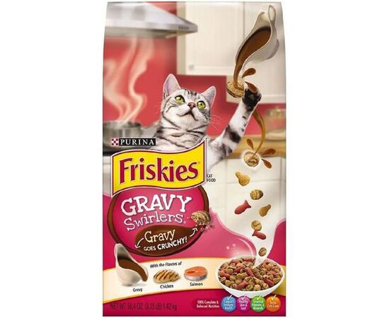 מזון יבש קראנץ' סלמון ועוף 1.42 ק"ג לחתולים פריסקיז / FRISKIES