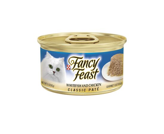 שימור פטה דג לבן ועוף 85 גרם לחתולים - פנסי פיסט / FANCY FEAST