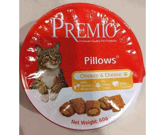 חטיף כריות עוף וגבינה 60 גרם לחתול פרמיו / PREMIO