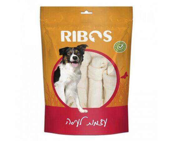 עצמות קשר לבנות 7" 390 גרם לכלבים ריבוס / RIBOS