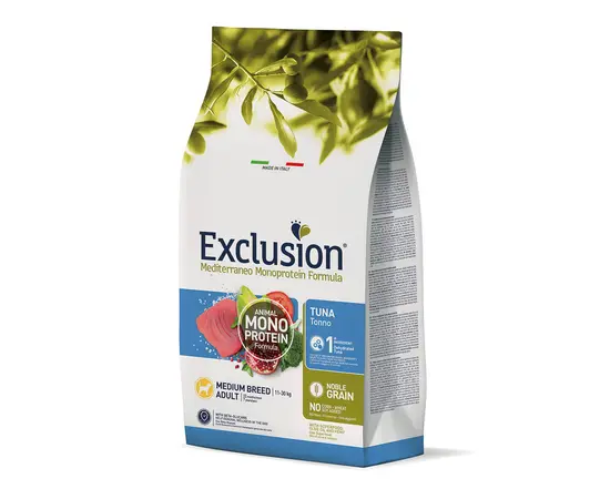 שק מזון כלבים Exclusion טונה 3 ק"ג – לכלבים בינוניים
