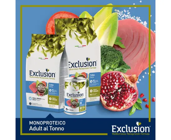 שק מזון כלבים Exclusion טונה 3 ק"ג – לכלבים בינוניים