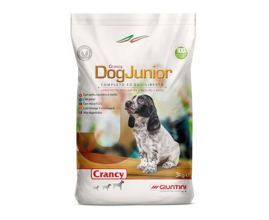 קראנצ'י ג'וניור 10 ק"ג מזון פרימיום לגורי כלבים - עוף הודו ובקר
