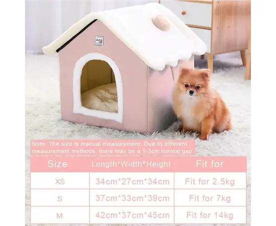 מלונה לכלבים קטנים מבד M (42x37x45cm)