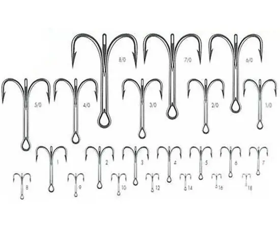VMC 9617NI TREBLE HOOK SIZE 16-18 100PCS. - קרס משולשת ניקל 100 יח , 3 image