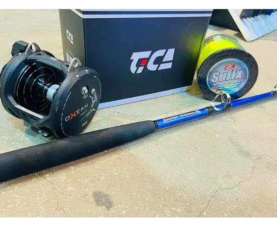 TROLLING COMBO - MARINER TROLLING 50-80LB+TICA OX50TS+SUFIX ULTRA SUPREME 50LB 1000M - סט לטרולינג