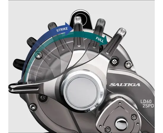 Daiwa 20 Saltiga LD 60 2-Speed Lever Drag Game Reel - רולר שוכב, 2 image