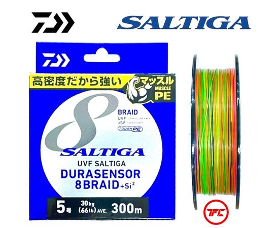DAIWA SALTIGA 8 BRAID 300M MULTI COLOR, 2 image