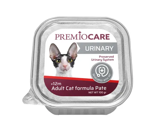 פטה לחתולים רגישים בדרכי השתן – PremioCare Urinary 100 גרם