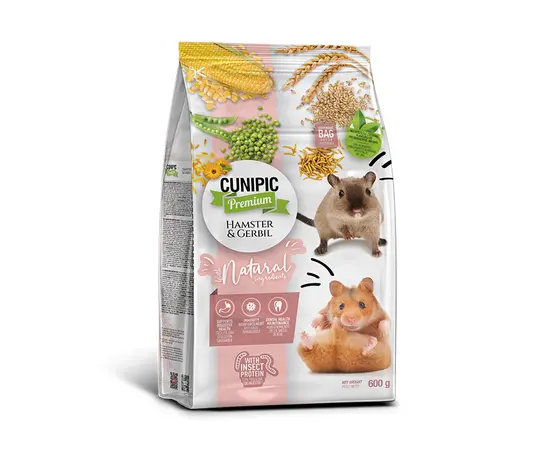 שק מזון CUNIPIC לאוגרים וגרבילים – 600 גרם – פרמיום ספרדי
