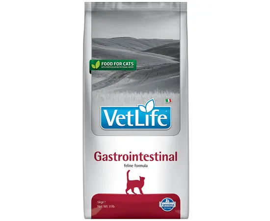 Vet Life גסטרו אינטסטינל 5 ק"ג – מזון יבש רפואי לעיכול רגיש אצל חתולים