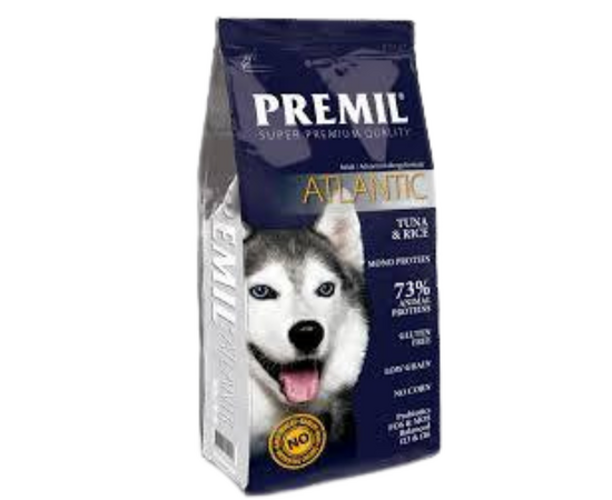פרימיל אטלנטיק טונה ואורז לכלבים 15 ק"ג - Premil Atlantic Tuna & Rice