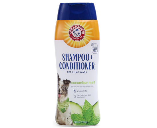 בקבוק שמפו ומרכך לכלבים ARM & HAMMER 570 מ"ל – מלפפון ומנטה