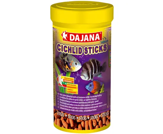 DAJANA Cichlid Sticks – מזון מקלות איכותי לדגי ציקלידים 250 מ"ל