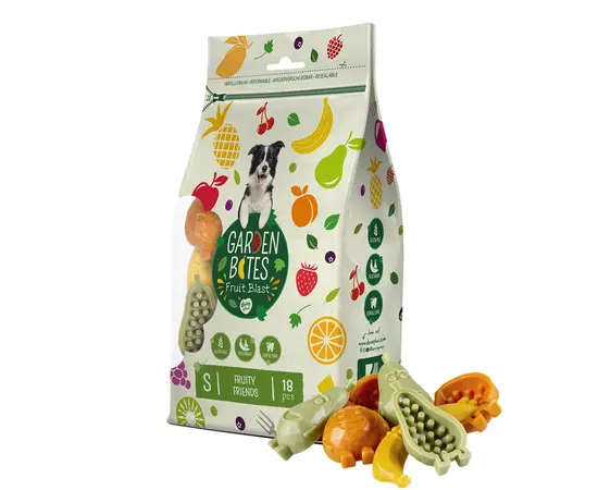 חטיפי Garden Bites בטעם פירות – טבעוני לכלבים קטנים – 18 יחידות