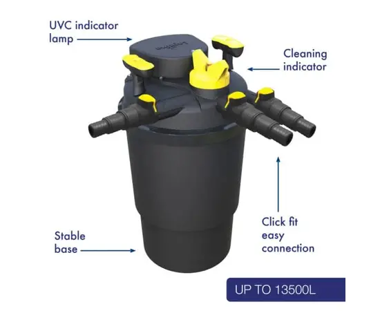 פילטר לחץ לבריכת נוי Pressure-Flo 13500L עם מנורת UVC-24W