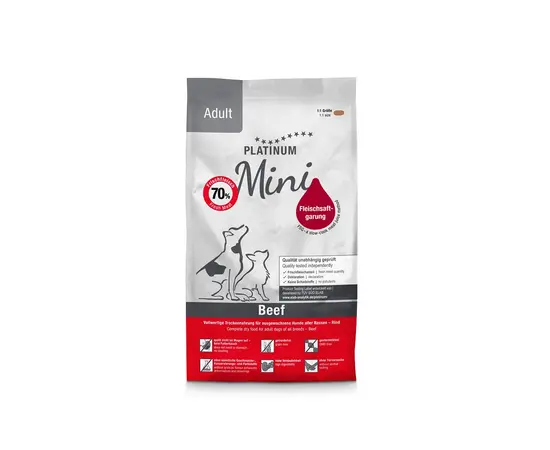 Platinum Mini Beef – מזון בקר חצי רך לכלבים קטנים