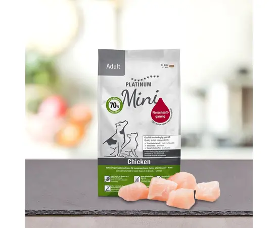 Platinum Mini Chicken – מזון עוף חצי רך לכלבים קטנים