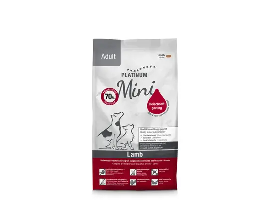 Platinum Mini Lamb – מזון חצי רך בטעם כבש לכלבים קטנים