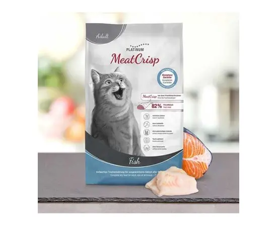 Platinum MeatCrisp דגים לחתולים 3 ק"ג – מזון יבש עם 83% דגים טריים