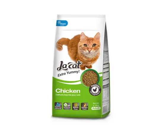 מזון יבש עוף 1.5 ק"ג לחתולים לה קט / LA CAT