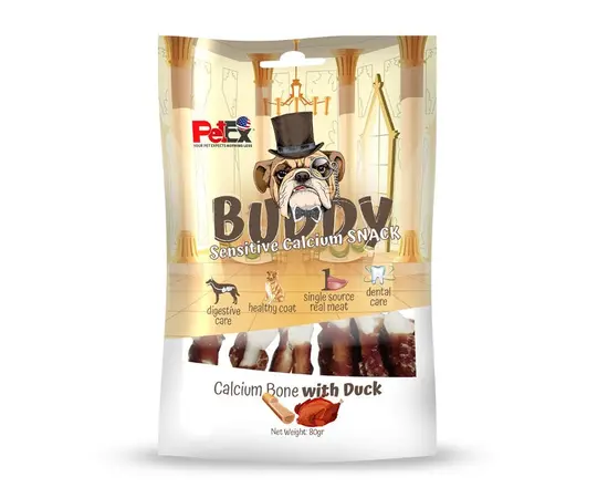 באדי סנאק עצם קלציום ציפוי בשר ברווז 80 גר