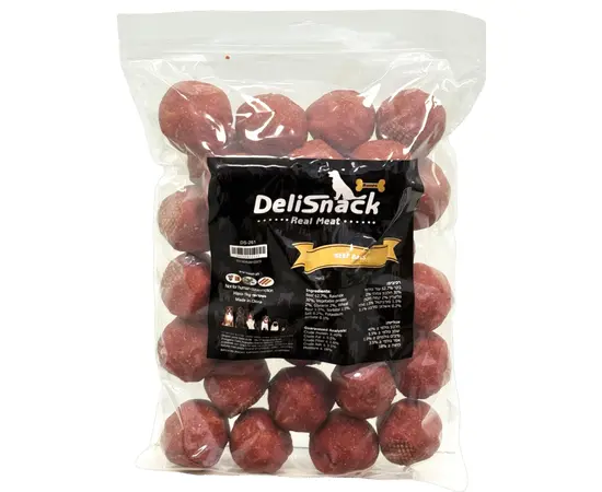 דליסנק חטיף עצמות כדורי בשר – 1 ק"ג לחיסכון לכלבים