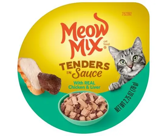 מיאו מיקס עוף וכבד ברוטב 78 ג - שימורי חתולים