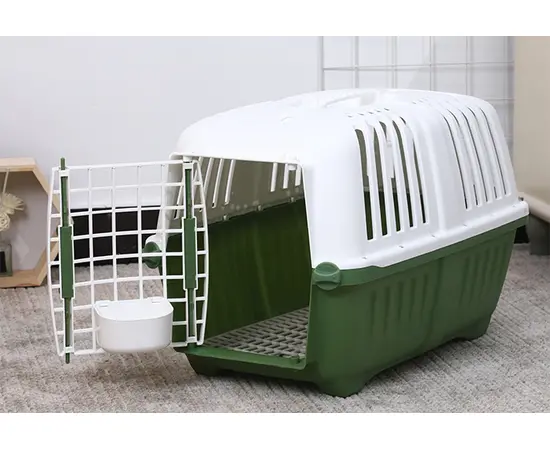 כלוב נשיאה 47/31/31.8 עם צלחת ושטיח פלסטיק - הייבוא שלנו