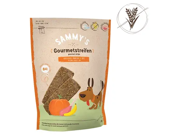 חטיף סמי לכלב - רצועות ברווז ועוף ללא דגנים 180 גרם אריזת חיסכון