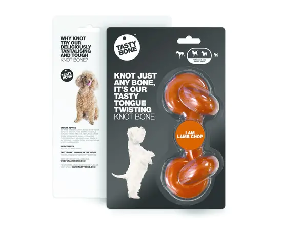 טעסטי בון – עצם צלע טלה איכותית לכלבים  (ניילון איכותי)