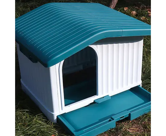 מלונה פלסטיק גג משופע 2 גודל: 88*74*61.6 מלונה פלסטיק גג משופע 2 גודל: 88*74*61.6