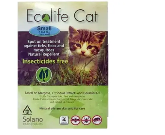 טיפות טבעיות נגד פרעושים וקרציות לחתולים 4 יחידות S