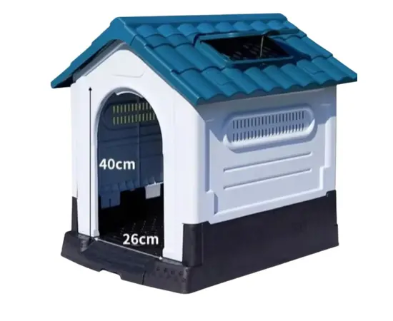 מלונה פלסטיק פתח בגג L680×W570×H660mm