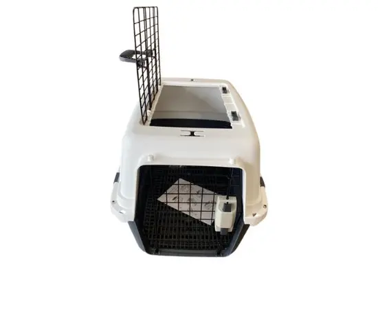 כלוב נשיאה לחתול עם פתיחה עליונה ודלת רשת + רשת פנימית בתחתית – אורך 58.4 ס"מ