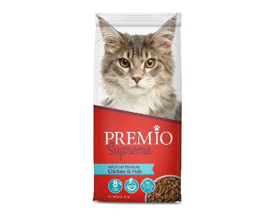 פרמיו מזון בוגרים חתול מיקס עוף ודגים 15 ק"ג