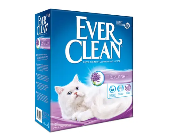 אברקלין חול מתגבש בניחוח לילך לבנדר לחתולים 6 ליטר