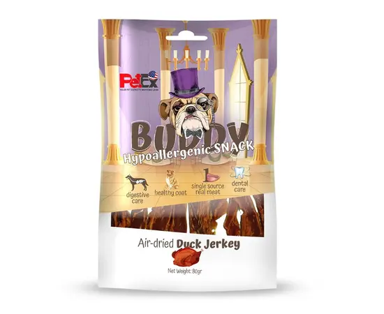 באדי סנאק חתיף לכלב היפואלרגני ברווז מיובשים 80 גר