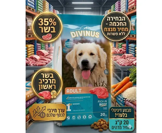 דיווינוס בוגר מזון לכלבים בוגרים - 20 ק"ג Divinus – דיווינוס, 2 image