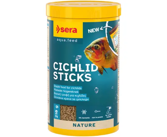 מזון ציקליד סטיקס נייצ'ר 210 גרם (1000 מ"ל) לדגי ציקליד סרה | SERA