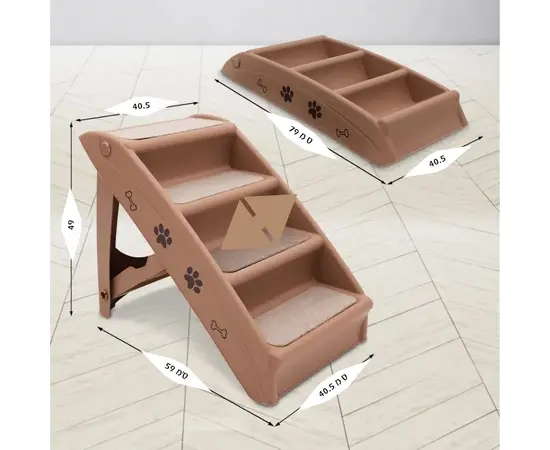 מדרגות מתקפלות לגובה 49*59*40.5 ס"מ לכלבים וחתולים