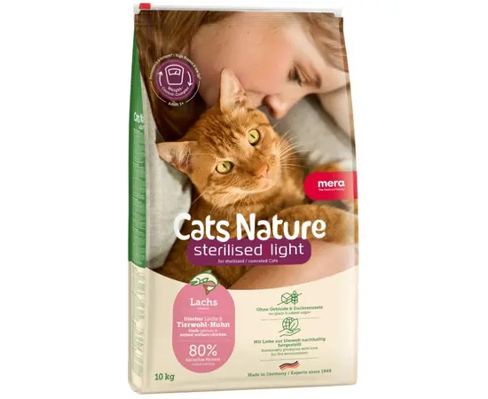 מרה נייצר לחתול בוגר מסורס מעוקר לייט סלמון 10 ק''ג